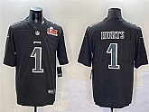 Men's Philadelphia Eagles #1 Jalen Hurts Black 2025 Super Bowl LIX Patch Fashion Vapor Untouchable Limited Stitched Jersey,baseball caps,new era cap wholesale,wholesale hats